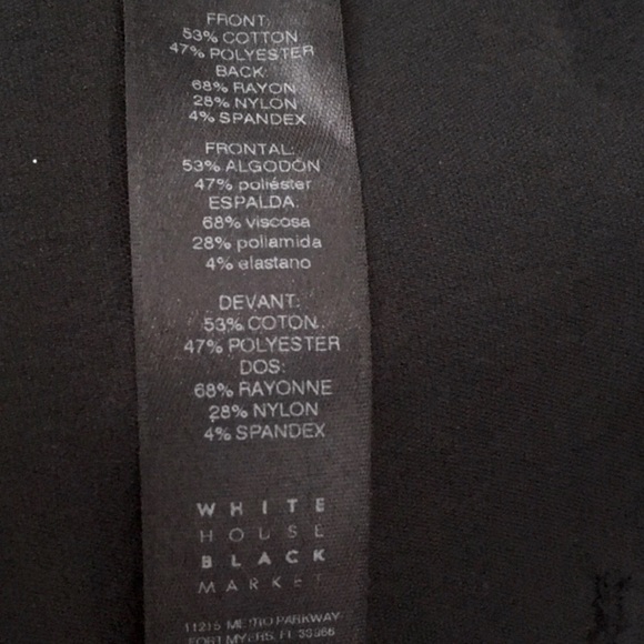 WHBM Black / Gold Brocade Ponte Jacquard Mixed Skinny Pants Size 0L - Picture 10 of 13